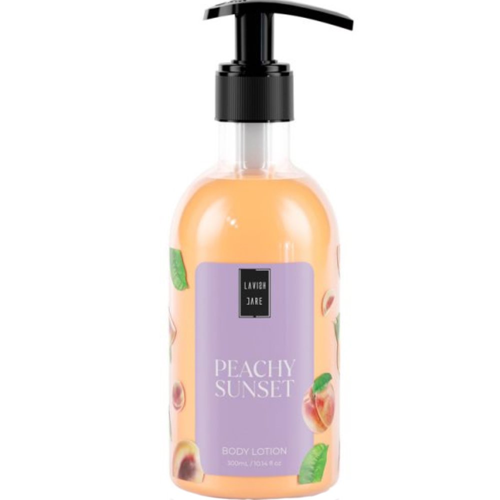 Lavish Care Peachy Sunset Body Lotion Ενυδατική Κρέμα Σώματος με Ευχάριστο Άρωμα Ροδάκινο με Αντλία 300ml
