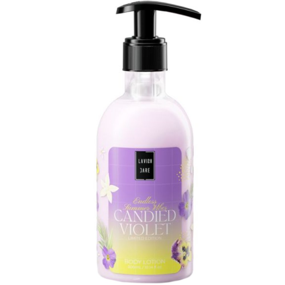 Lavish Care Candied Violet Body Lotion Ενυδατική Κρέμα Σώματος & Χεριών με Άρωμα Βιολέτα με Αντλία 300ml