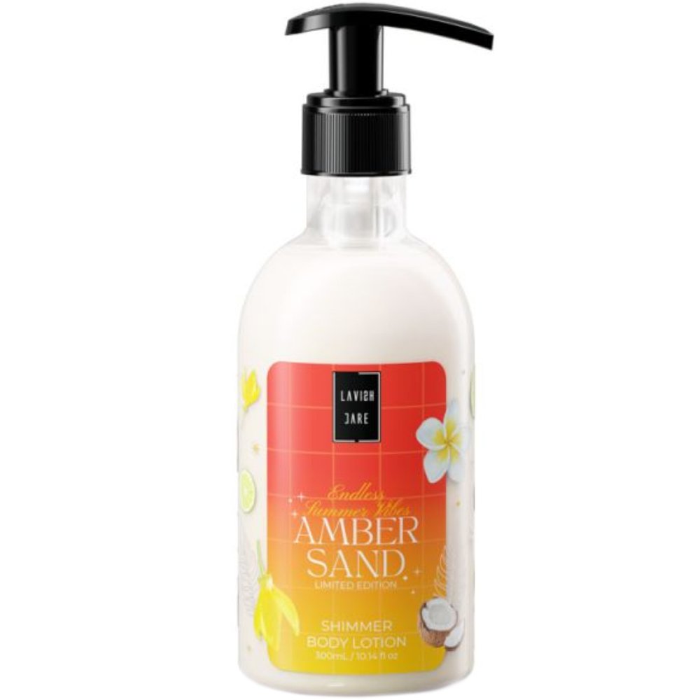 Lavish Care Amber Sand Body Lotion Ενυδατική Κρέμα Σώματος & Χεριών με Άρωμα Γαρδένια & Κεχριμπάρι με Αντλία 300ml