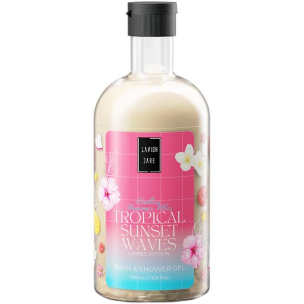 Lavish Care Tropical Sunset Waves Shower Gel Body Ενυδατικό Αφρόλουτρο με Άρωμα Βανίλια 500ml