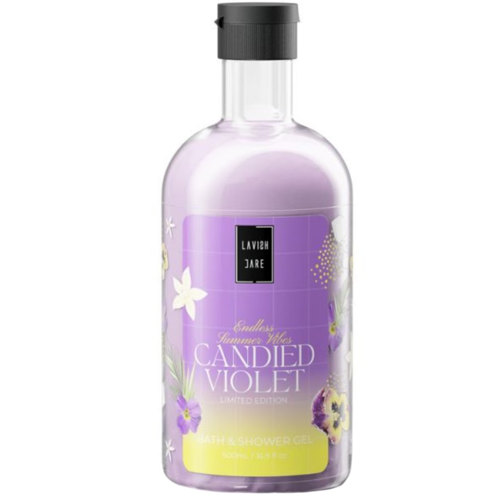 Lavish Care Candied Violet Shower Gel Body Ενυδατικό Αφρόλουτρο με Άρωμα Βιολέτα 500ml