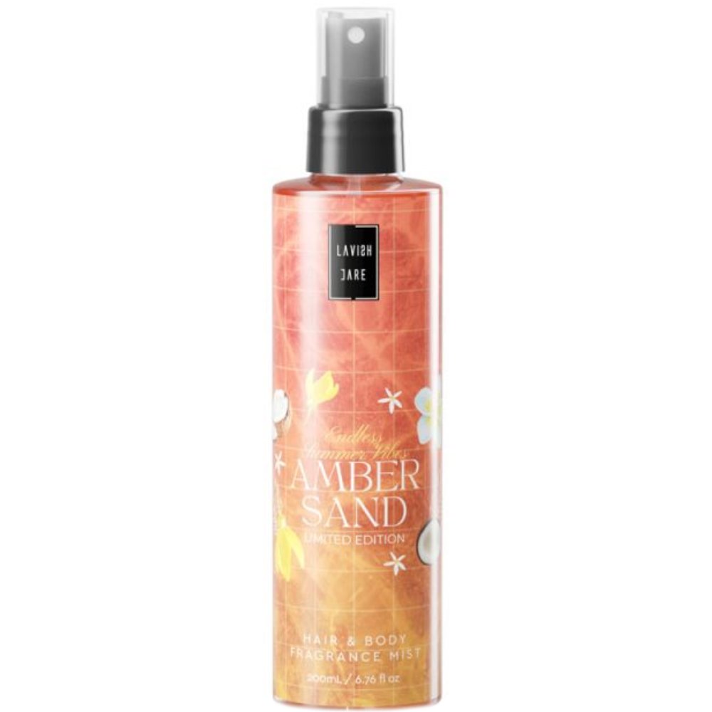 Lavish Care Amber Sand Fragrance Hair & Body Mist Σπρέι Σώματος με Άρωμα Καρύδας, Γαρδένιας & Κεχριμπάρι 200ml