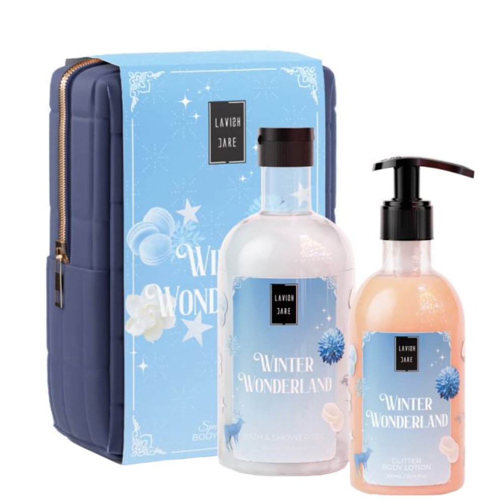 Lavish Care Promo Winter Wonderland Bath & Shower Gel 500ml & Glitter Body Lotion 300ml & Νεσεσέρ 1 Τεμάχιο