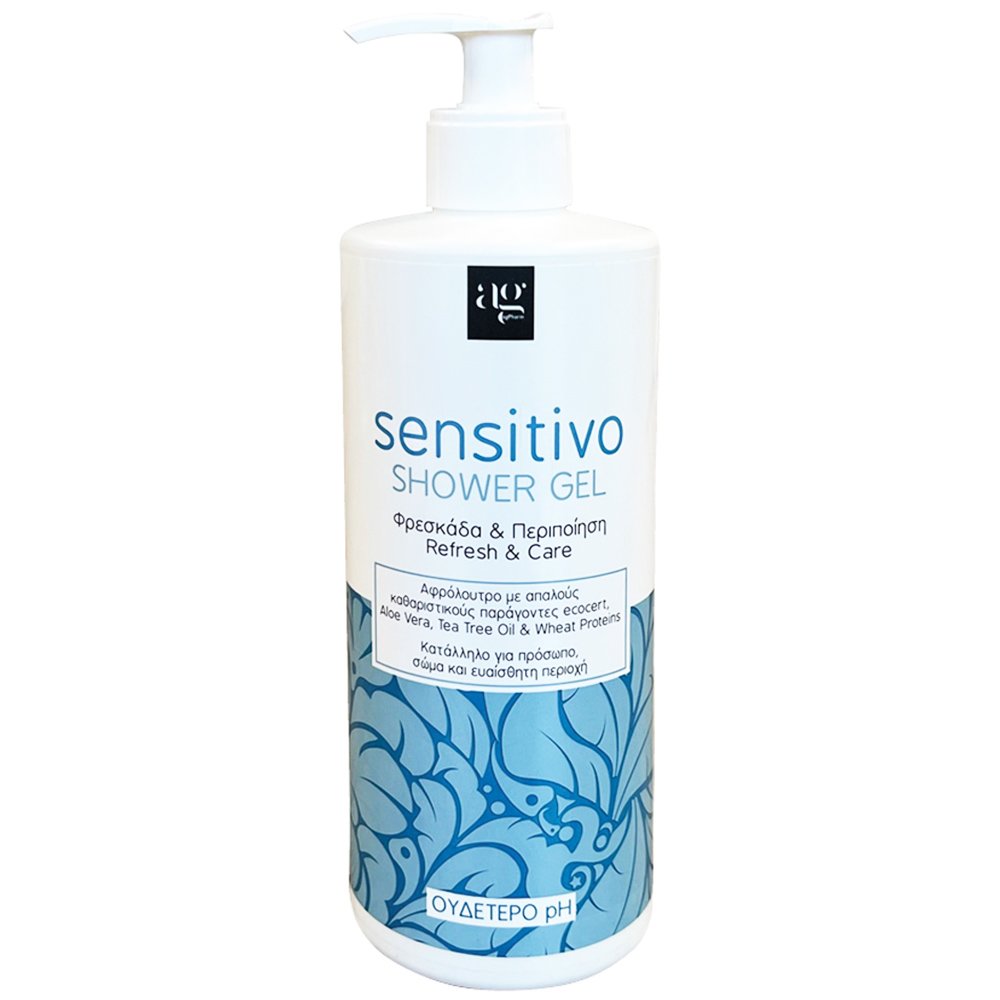 AgPharm Sensitivo Refresh & Care Shower Gel Απαλό Αφρόλουτρο για Φρεσκάδα & Περιποίηση σε Σώμα, Πρόσωπο & Ευαίσθητη Περιοχή 500ml 51075