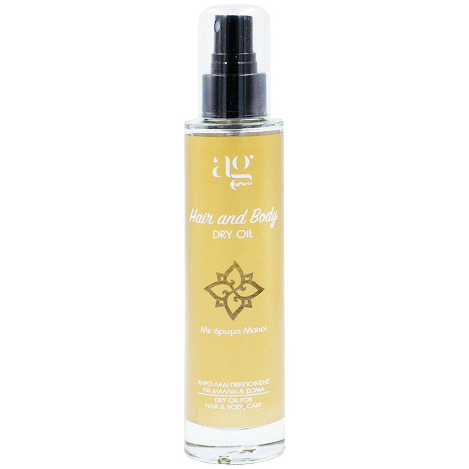 AgPharm Hair, Body & Face Protection Dry Oil Monoi Scented Ξηρό Λάδι Περιποίησης για Μαλλιά, Σώμα & Πρόσωπο με Άρωμα Monoi 100ml