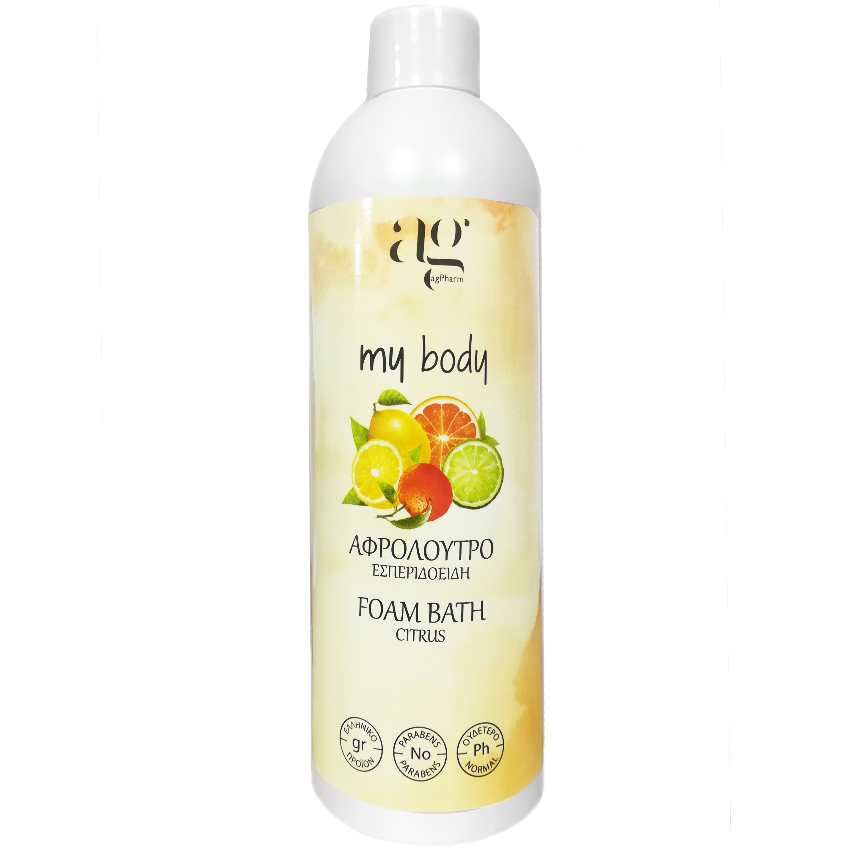 AgPharm My Body Foam Bath Citrus Ενυδατικό Αφρόλουτρο Σώματος με Άρωμα Εσπεριδοειδών 300ml
