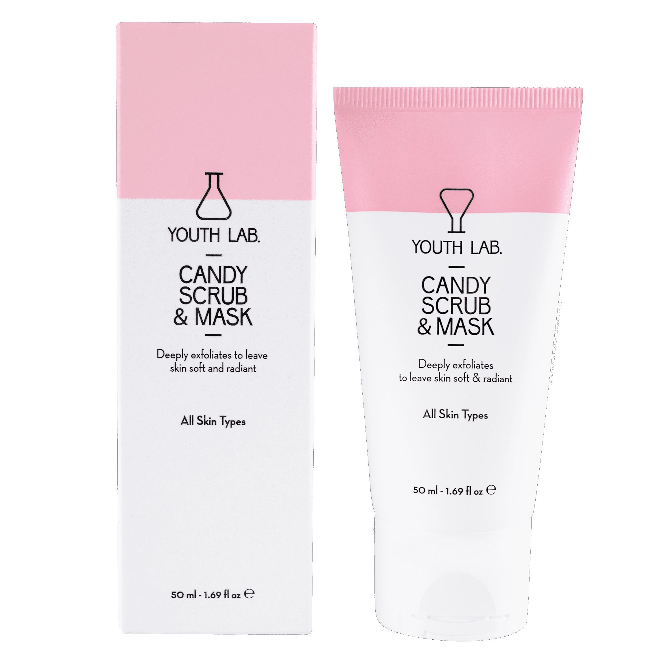 YOUTH LAB. Candy Scrub & Mask Κρέμα Απολέπισης & Μάσκα Προσώπου για Εξισορρόπηση & Απαλότητα της Επιδερμίδας 50ml