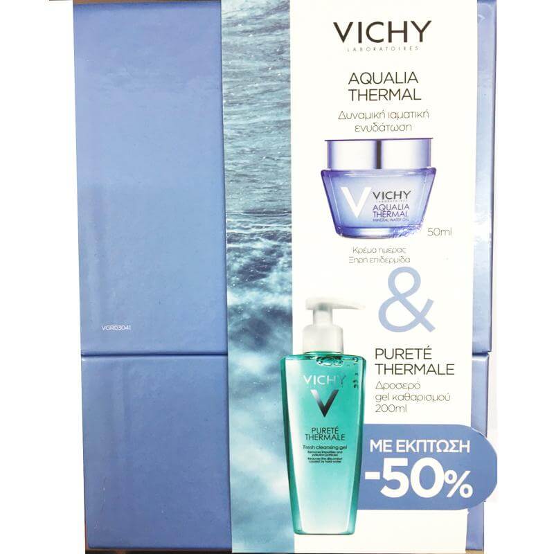 Vichy Πακέτο Προσφοράς Aqualia Thermal Rich Cream Κρέμα για Ξηρή/Πολύ Ξηρή Επιδερμίδα 50ml & Purete Thermal Gel 200ml