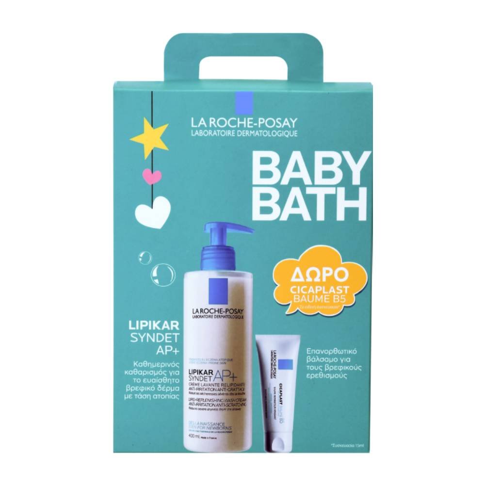 La Roche-Posay Πακέτο Προσφοράς Lipikar Syndet AP+ Αφρόλουτρο για Δέρματα με Τάση Ατοπίας 400ml & Δώρο Cicaplast Baume B5, 15ml
