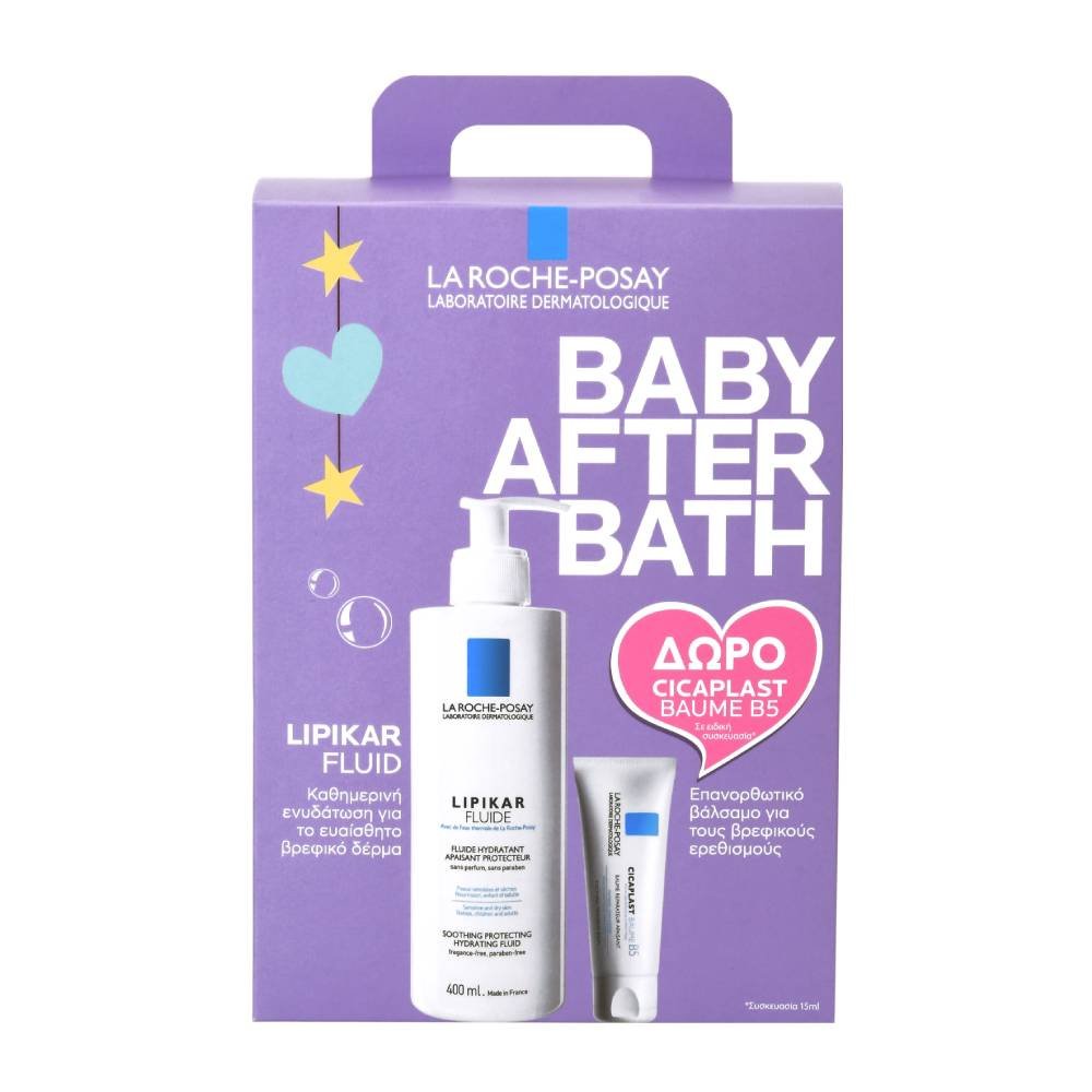 La Roche-Posay Πακέτο Προσφοράς Lipikar Fluide Λεπτόρρευστο Γαλάκτωμα Σώματος 400ml & Δώρο Cicaplast Baume B5, 15ml