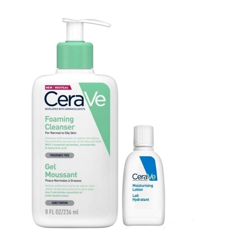 CeraVe Foaming Cleanser για Κανονικό Έως Λιπαρό Δέρμα 236ml + Δώρο Moisturising Lotion 5ml