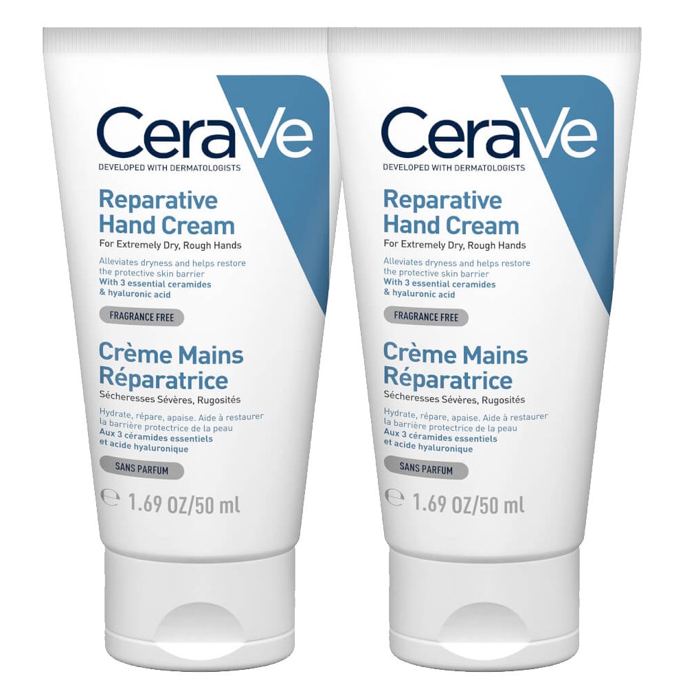 CeraVe Πακέτο Προσφοράς Reparative Hand Cream Επανορθωτική Κρέμα Χεριών για Πολύ Ξηρά, Τραχιά Χέρια 2x50ml