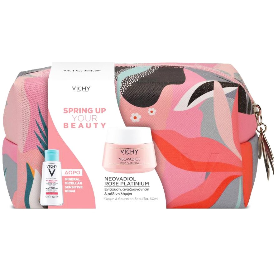 Vichy Promo Spring Up Your Beauty με Neovadiol Rose Platinium 50ml & Mineral Micellar Sensitive 100ml & Νεσεσέρ