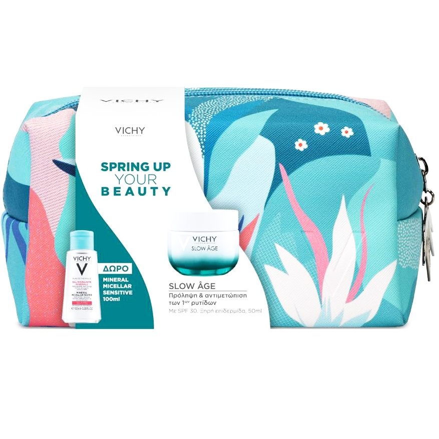 Vichy Promo Spring Up Your Beauty με Slow Age Cream Spf30 50ml & Mineral Micellar Sensitive 100ml & Νεσεσέρ