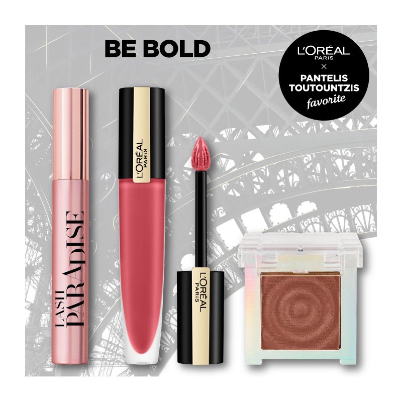 L’oreal Paris Be Bold Make up Set Σετ Μακιγιάζ με Paradise Mascara 6.4ml, Rouge Signature 7ml & Oil Eyeshadow 3.8gr