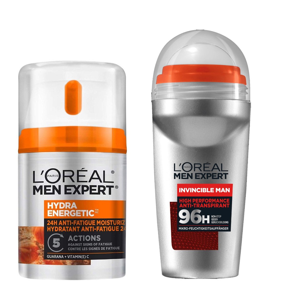 L’oreal Paris Men Expert Πακέτο Προσφοράς Hydra Energetic 24h Anti-Fatigue Moisturizer Cream 50ml & Invincible Roll-On Deo 50ml