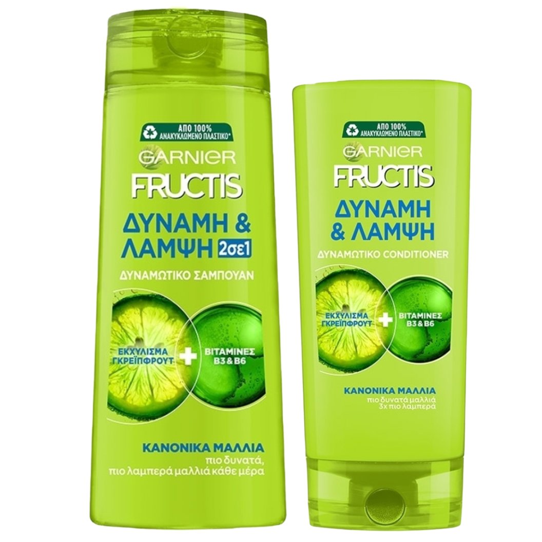 Garnier ​​​​​​​Garnier Fructis Strength & Shine Πακέτο Προσφοράς Shampoo 400ml & Conditioner 200ml