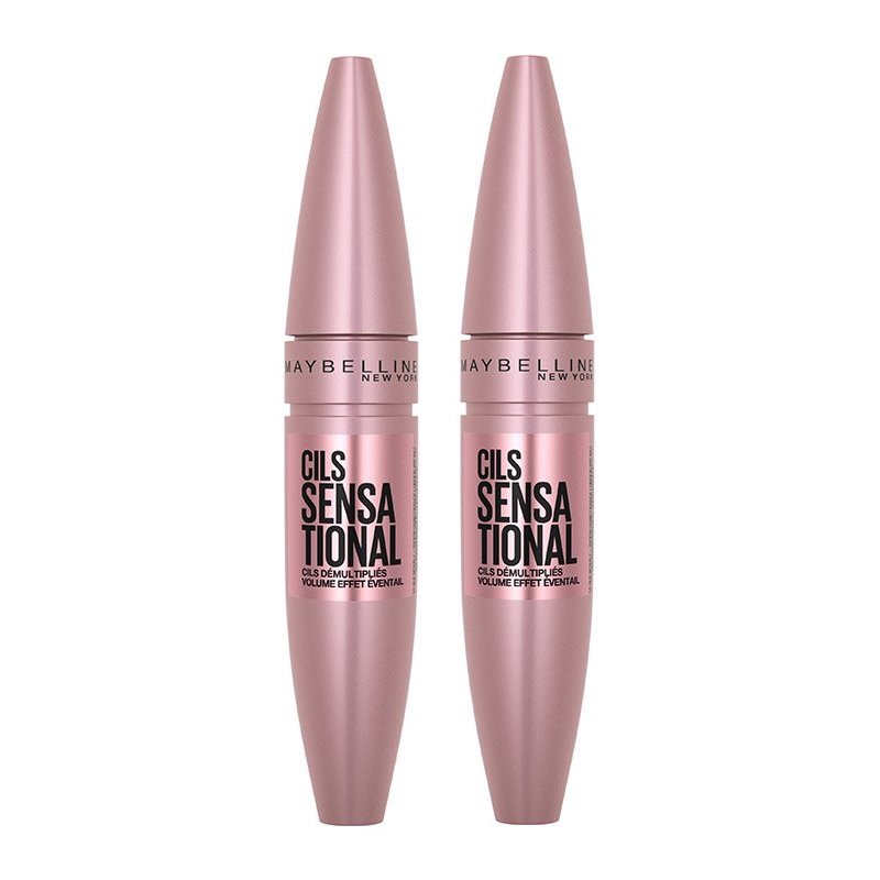 Maybelline Πακέτο Προσφοράς Lash Sensational Intense Black Mascara Μάσκαρα για Εφέ Βεντάλιας 2×9.5ml