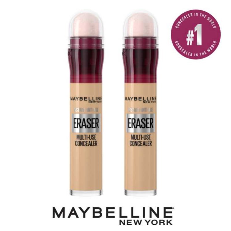 MAYBELLINE Maybelline Πακέτο Προσφοράς Instant Anti-age Eraser Multi-use Concealer με Ενσωματωμένο Σφουγγαράκι 6 Neutralizer 2x6ml