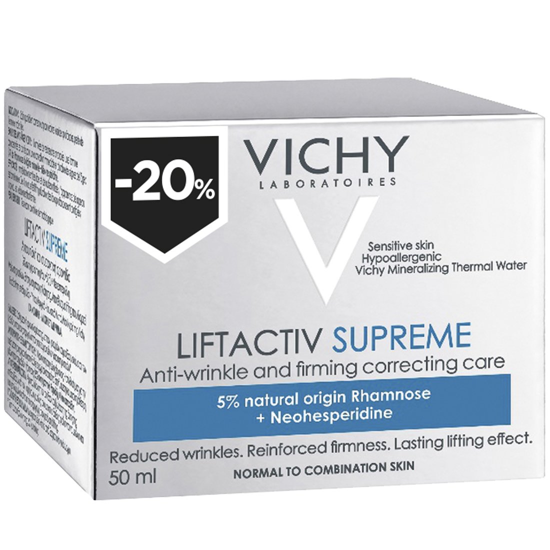 Vichy Liftactiv Supreme Anti-Wrinkle Cream Normal to Mixed Skin Αντιρυτιδική & Συσφικτική Κρέμα Προσώπου Κανονική / Μικτή & Ευαίσθητη Επιδερμίδα 50ml Promo -20%