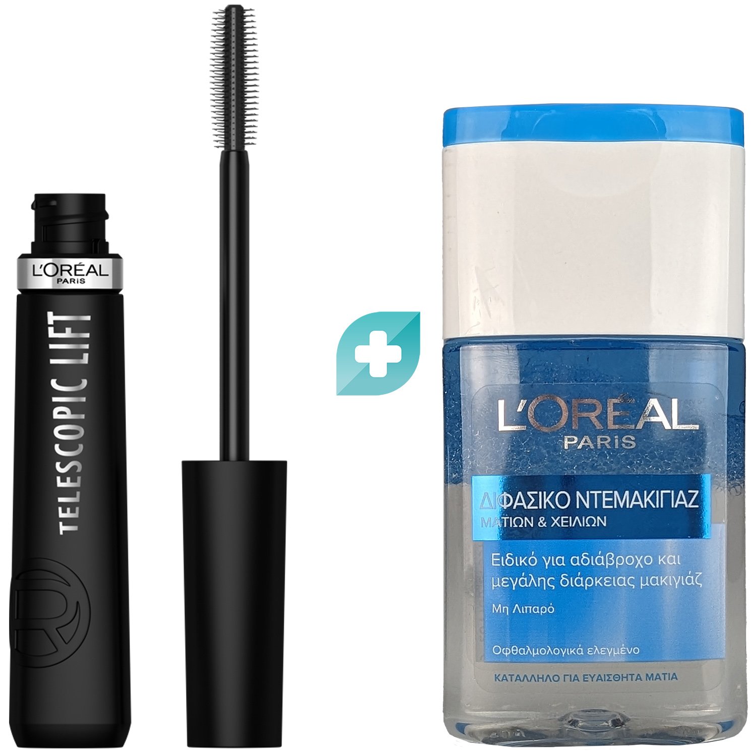 L’oreal Paris Πακέτο Προσφοράς Telescopic Mascara 9.9ml – Black & Bi-phase Eyes – Lips Makeup Remover 125ml