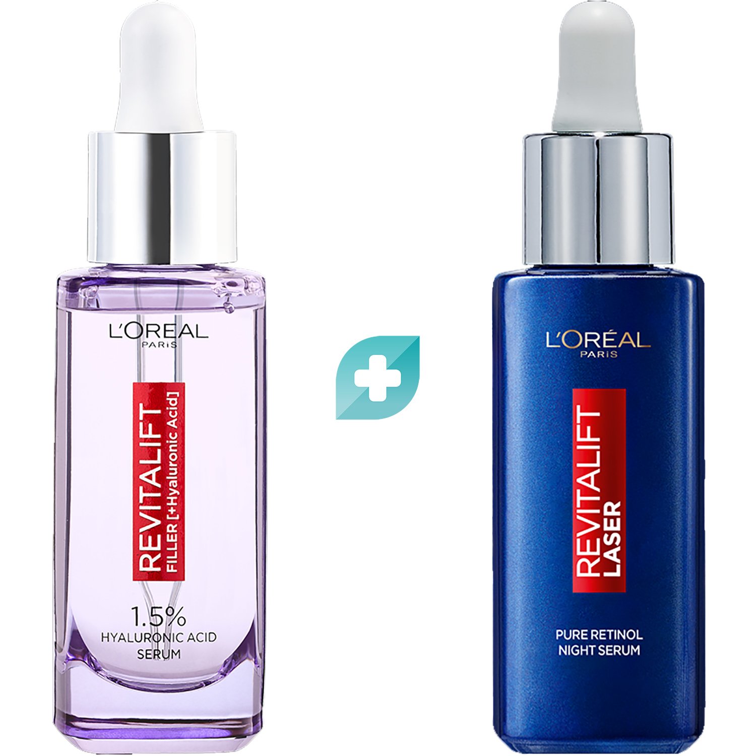 L’oreal Paris Πακέτο Προσφοράς Revitalift Filler Face Serum 30ml & Revitalift Laser Pure Retinol Deep Wrinkle Night Serum 30ml