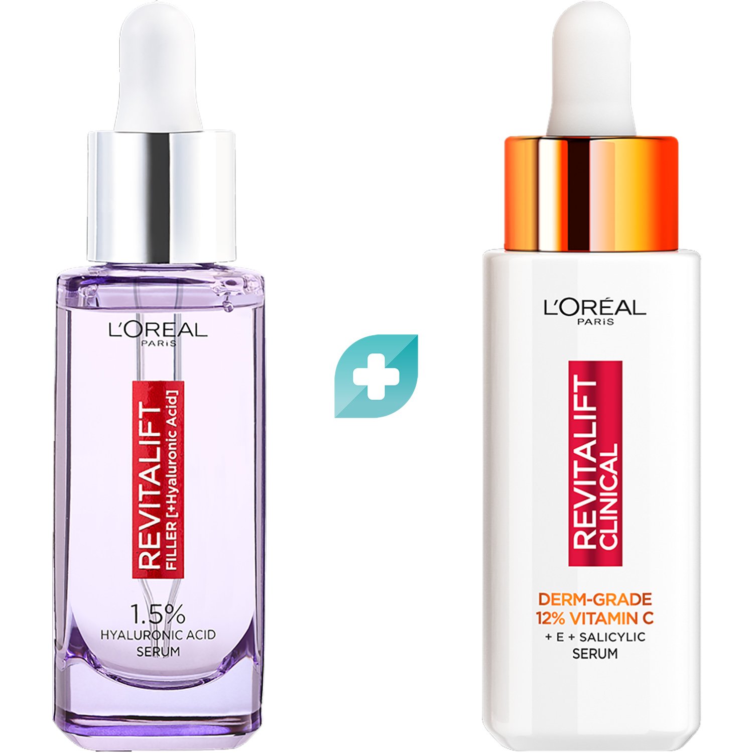 L’oreal Paris Πακέτο Προσφοράς Revitalift Filler Face Serum 30ml & Revitalift Clinical Derm-Grade 12% Vitamin C 30ml