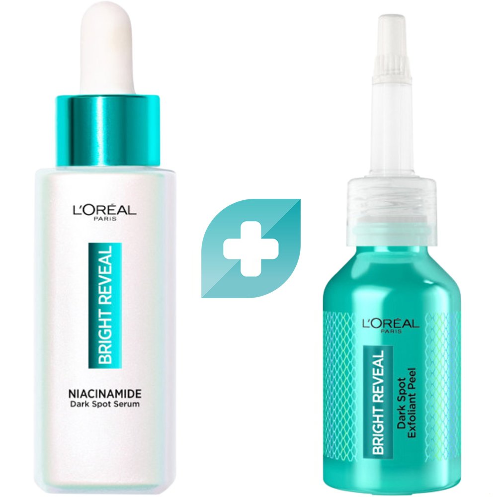 Loreal Paris L'Oreal Paris Promo Bright Reveal Niacinamide Dark Spot Serum 30ml & Dark Spot Exfoliant Peel 25ml