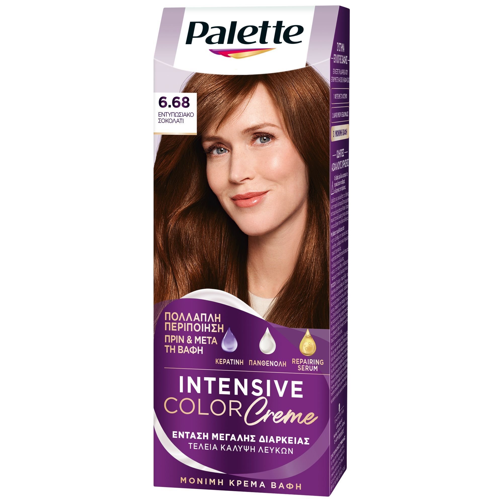 Schwarzkopf Schwarzkopf Palette Intensive Hair Color Creme Kit Μόνιμη Κρέμα Βαφή Μαλλιών για Έντονο Χρώμα Μεγάλης Διάρκειας & Περιποίηση 1 Τεμάχιο - 6.68 Εντυπωσιακό Σοκολατί