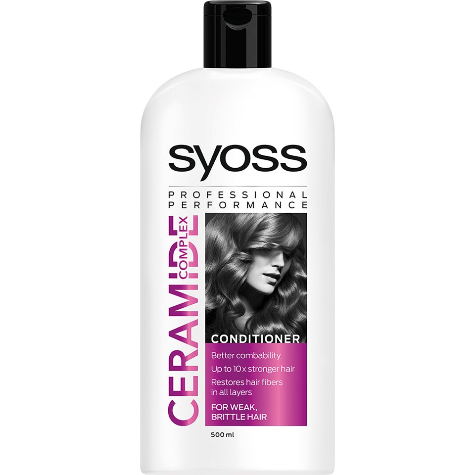 Syoss Conditioner Ceramide Επαγγελματική Μαλακτική Κρέμα που Ενδυναμώνει τα Αδύναμα Μαλλιά που Σπάνε, Έως και 10 Φορές 500ml