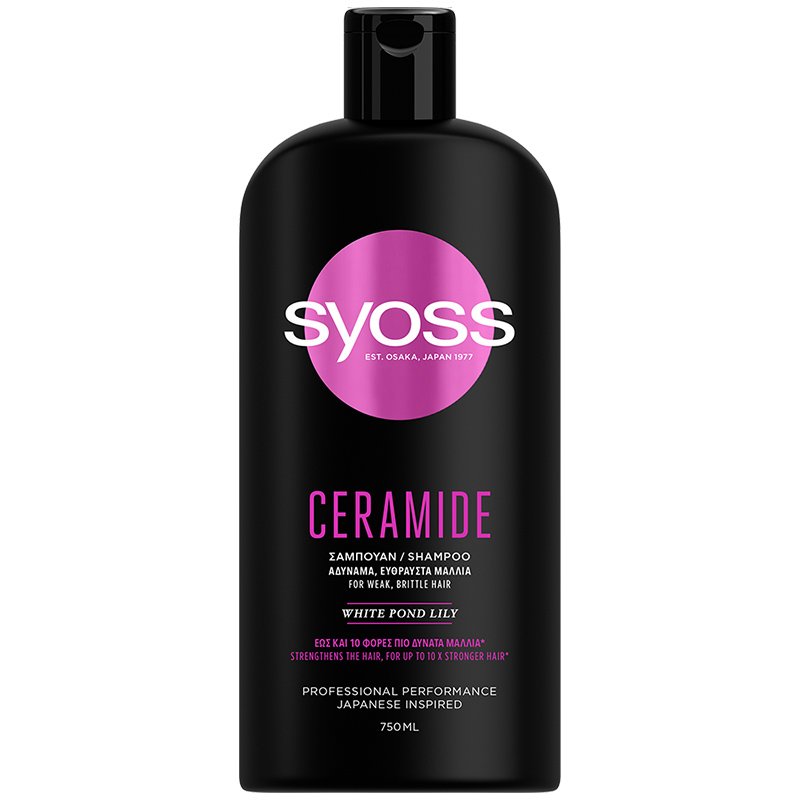 Syoss Shampoo Ceramide Επαγγελματικό Σαμπουάν που Ενδυναμώνει τα Αδύναμα Μαλλιά που Σπάνε, Έως και 10 Φορές 750ml