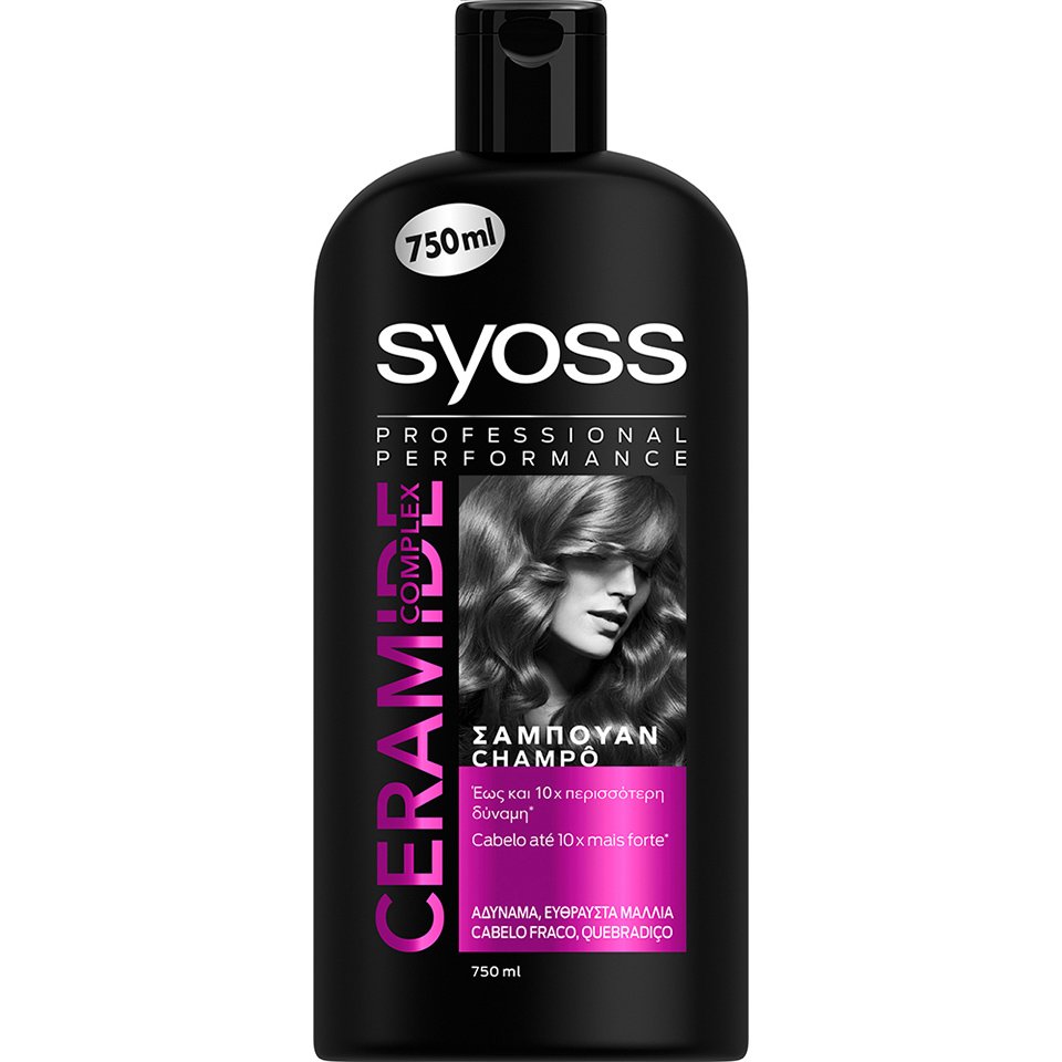 Syoss Shampoo Ceramide Επαγγελματικό Σαμπουάν που Ενδυναμώνει τα Αδύναμα Μαλλιά που Σπάνε, Έως και 10 Φορές 750ml
