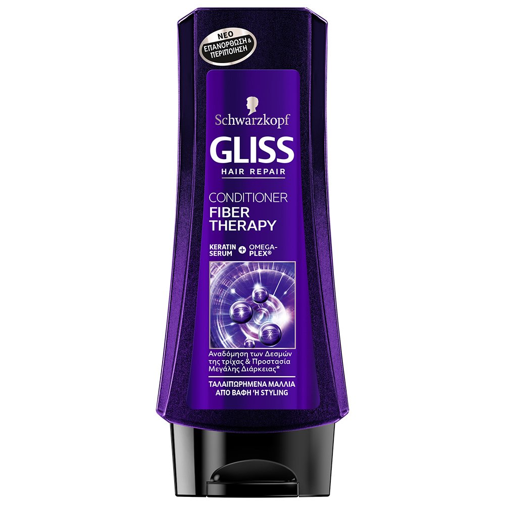 Schwarzkopf Gliss Fiber Therapy Conditioner Κρέμα Αναδόμησης για Ταλαιπωρημένα Μαλλιά από Βαφές & Styling 200ml