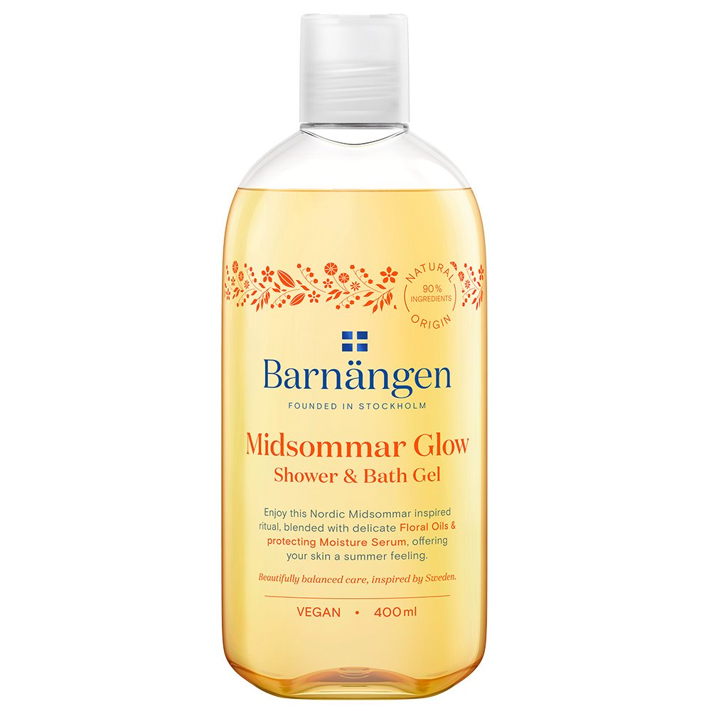 Barnangen Midsommer Glow Shower & Bath Gel Θρεπτικό Αφροντούς με Απαλά Έλαια Λουλουδιών & Ενυδατικό Ορό Προστασίας 400ml
