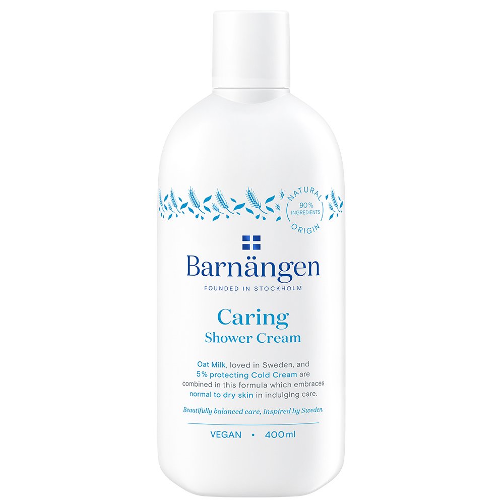 Barnangen Shower Cream Caring Κρεμώδες Αφροντούς με Γάλα Βρώμης & 5% Cold Cream για Κανονικές Προς Ξηρές Επιδερμίδες 400ml