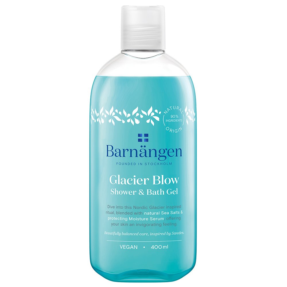 Barnangen Shower & Bath Gel Glacier Blow Αφροντούς με Φυσικά Άλατα Θαλάσσης σε Συνδυασμό με Ενυδατικό Ορό Προστασίας 400ml