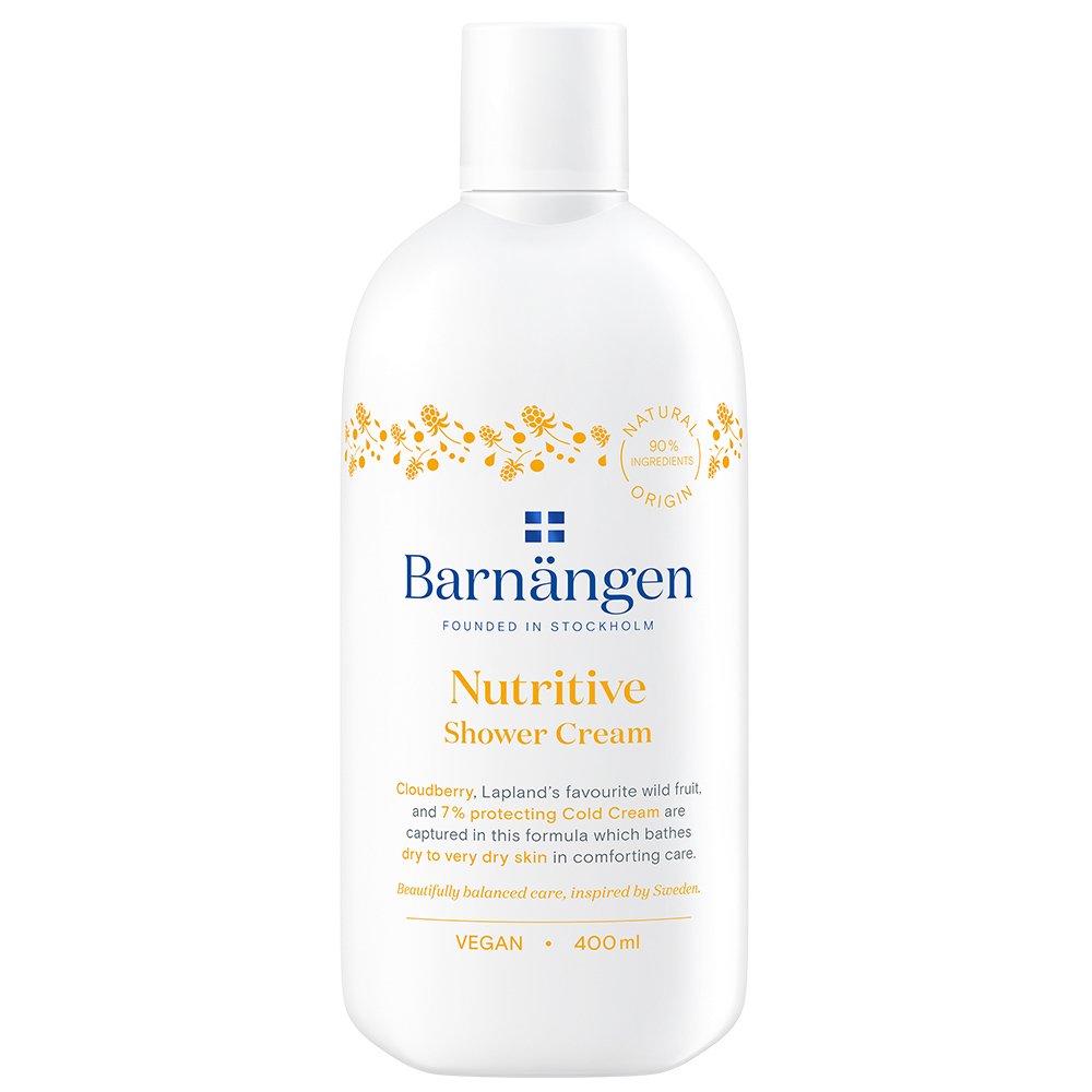 Barnangen Shower Cream Nutritive Αφροντούς με Cloudberry & 7% Cold Cream Προστατευτική Κρέμα, Ξηρές Πολύ Ξηρές Επιδερμίδες 400ml