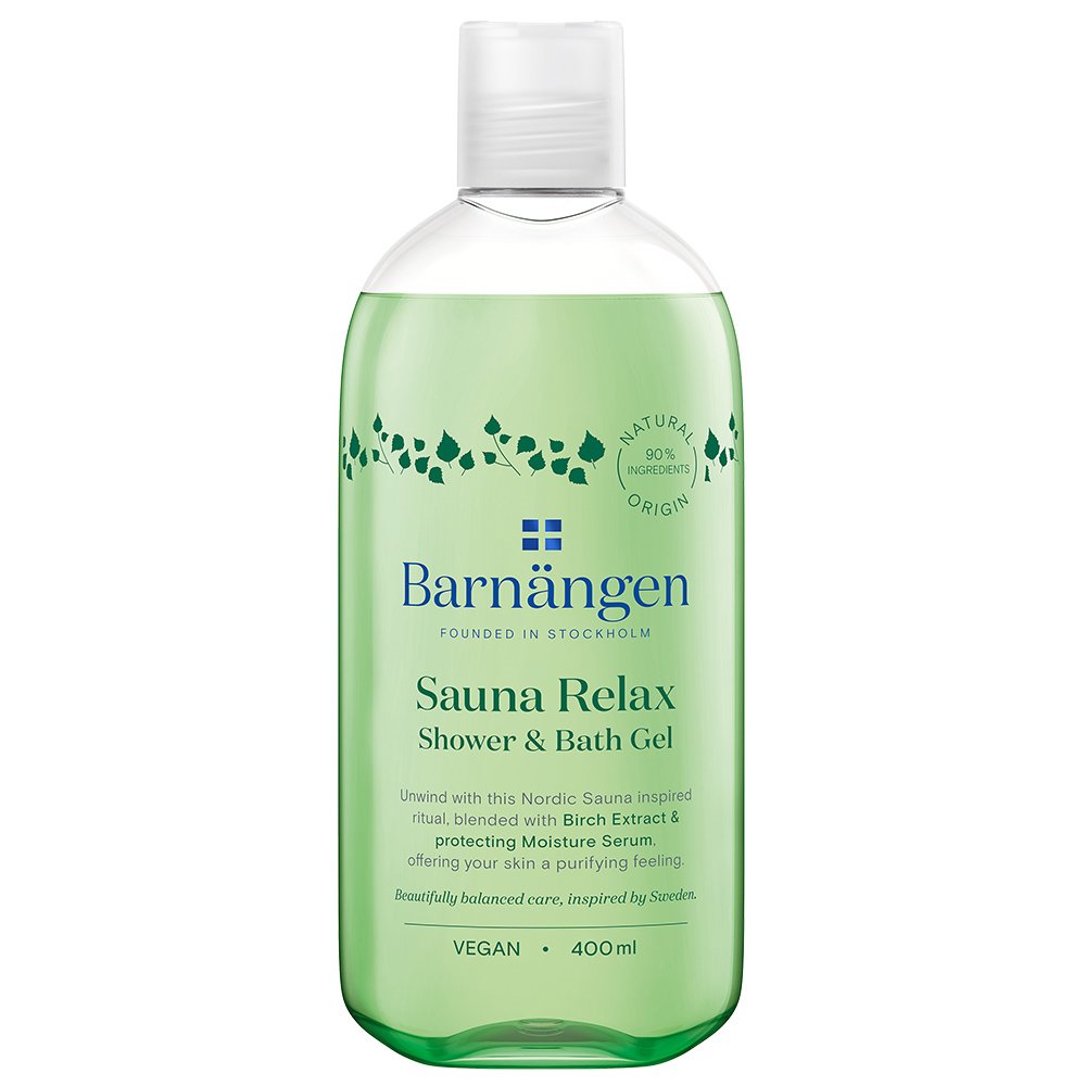 Barnangen Shower & Bath Gel Sauna Relax Χαλαρωτικό Αφροντούς με Εκχυλίσματα Σημύδας & Ενυδατικό Ορό Προστασίας 400ml