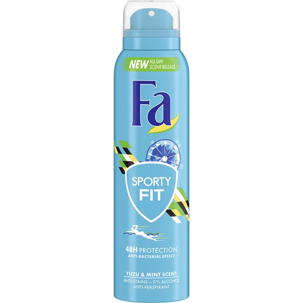 Fa Deodorant Spray Sporty Fit 48H Αποσμητικό 48ωρης Προστασίας από την Εφίδρωση & την Κακοσμία με Αντιβακτηριδιακή Δράση 150ml