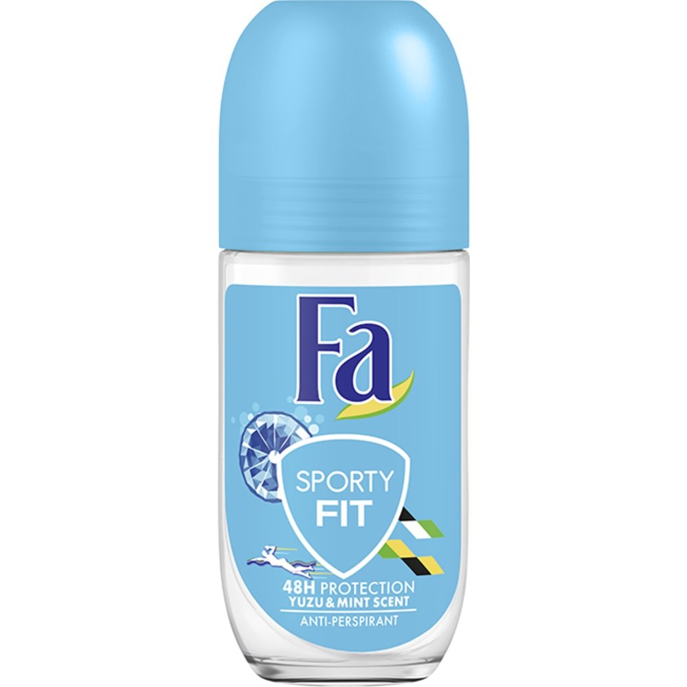 Fa Deodorant Roll-On Sporty Fit 48H Αποσμητικό 48ωρης Προστασίας από την Εφίδρωση & την Κακοσμία με Αντιβακτηριδιακή Δράση 50ml