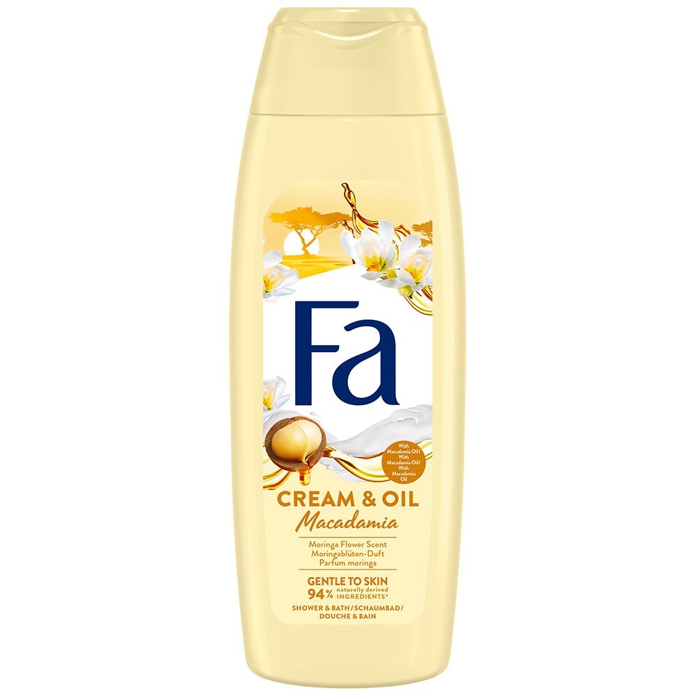 Fa Cream & Oil Shower Bath with Macademia Oil Γυναικείο Αφρόλουτρο με Λάδι Μακαντέμια & Άρωμα Λουλουδιών Moringa 750ml