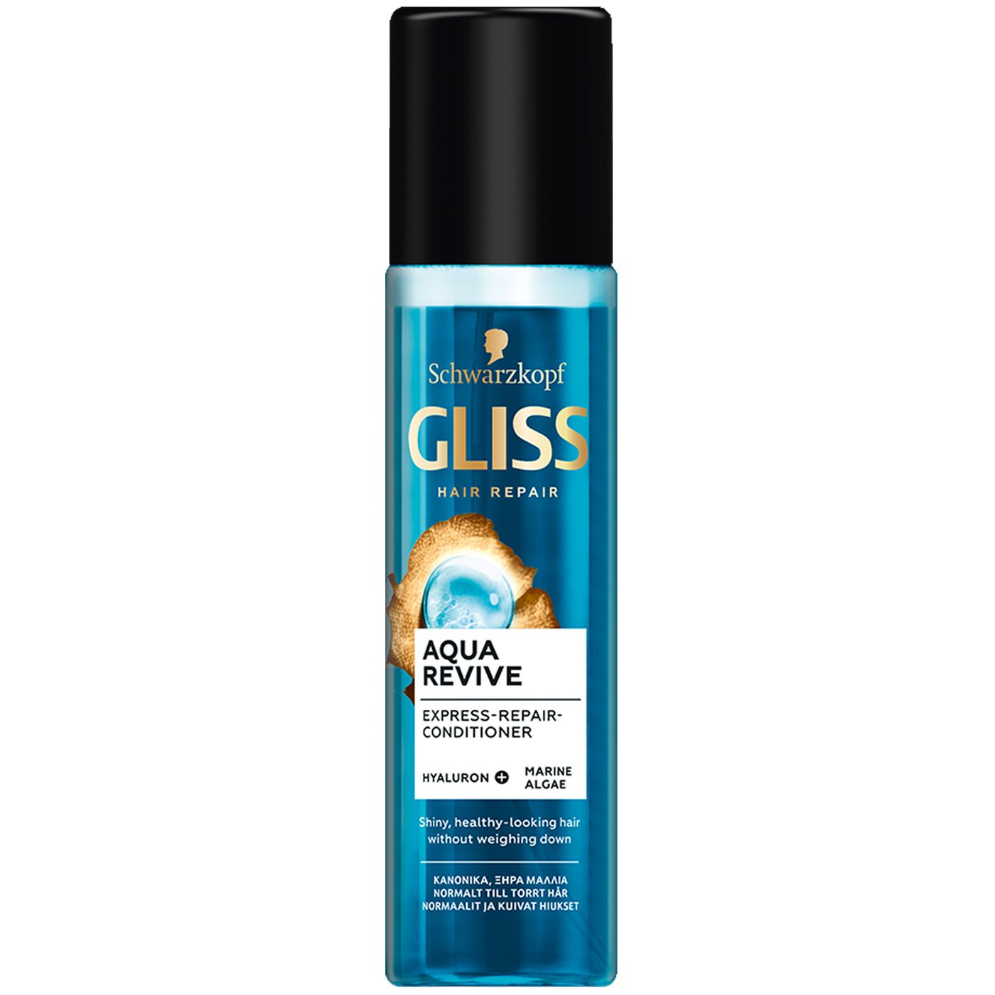 Schwarzkopf Gliss Aqua Revive Express Repair Hair Spray Leave-in Conditioner Spray Μαλλιών Άμεσης Επανορθωσης για Κανονικά, Ξηρά Μαλλιά 200ml
