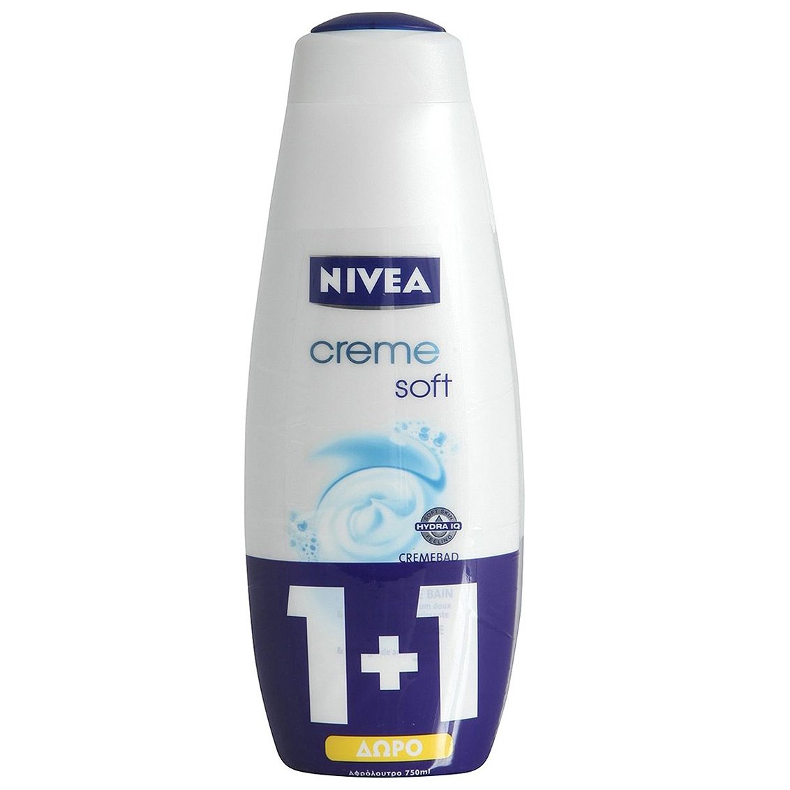 Nivea Creme Soft Αναζωογονητικό Κρεμώδες Αφρόλουτρο 2x750ml 1+1 Δώρο