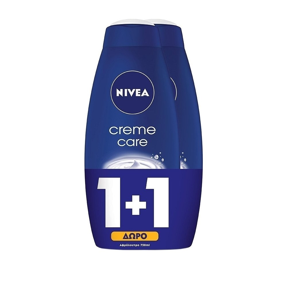 Nivea Bath Creme Care Κρεμώδες Ενυδατικό Αφρόλουτρο 2x750ml 1+1 Δώρο