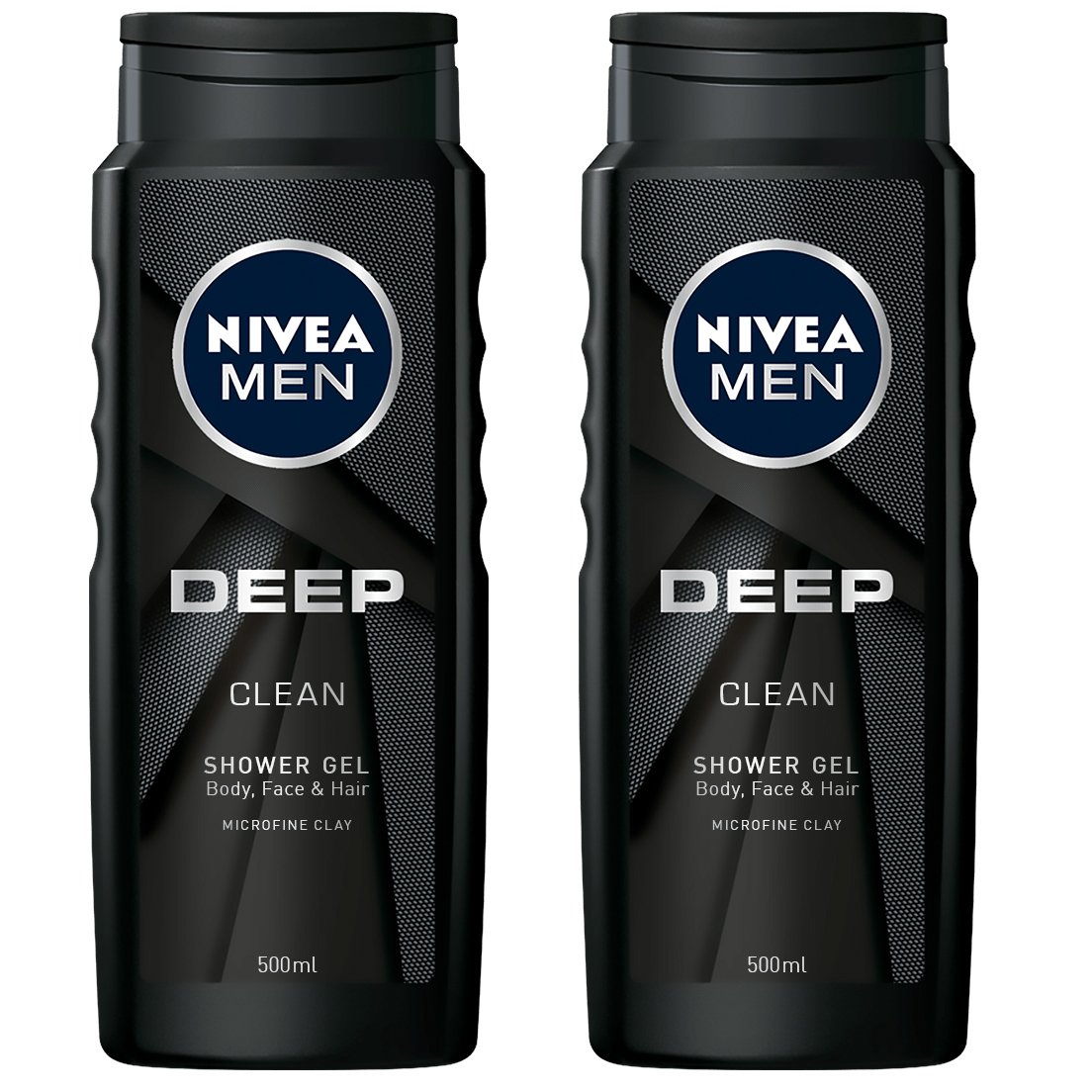 Nivea Men Πακέτο Προσφοράς Deep Clean Shower Gel Ανδρικό Αφρόλουτρο για Βαθύ Καθαρισμό & Ανανέωση 2x500ml 1+1 Δώρο