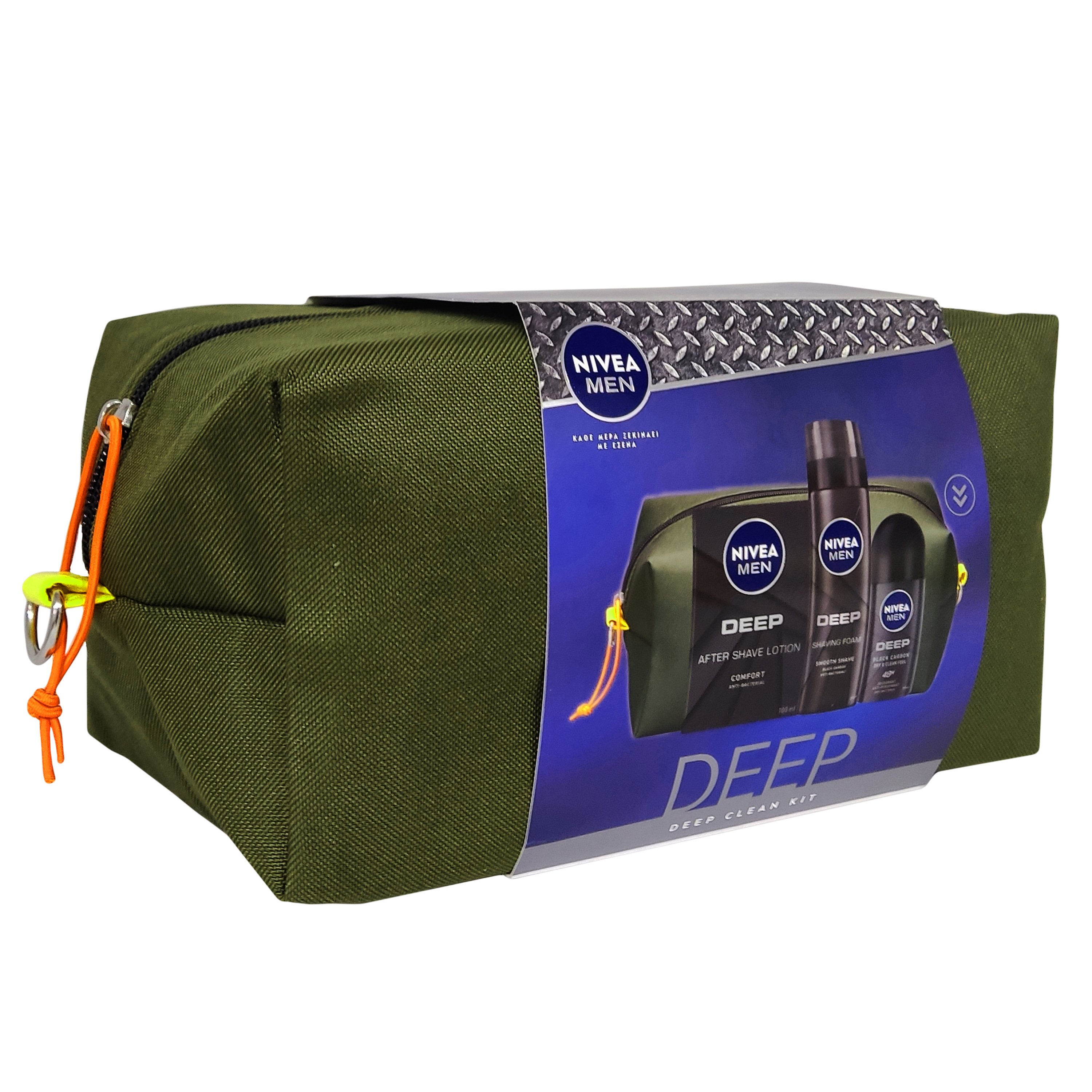 Nivea Men Deep Πακέτο Προσφοράς After Shave Lotion 100ml & Shaving Foam 200ml & Roll on Deo 50ml