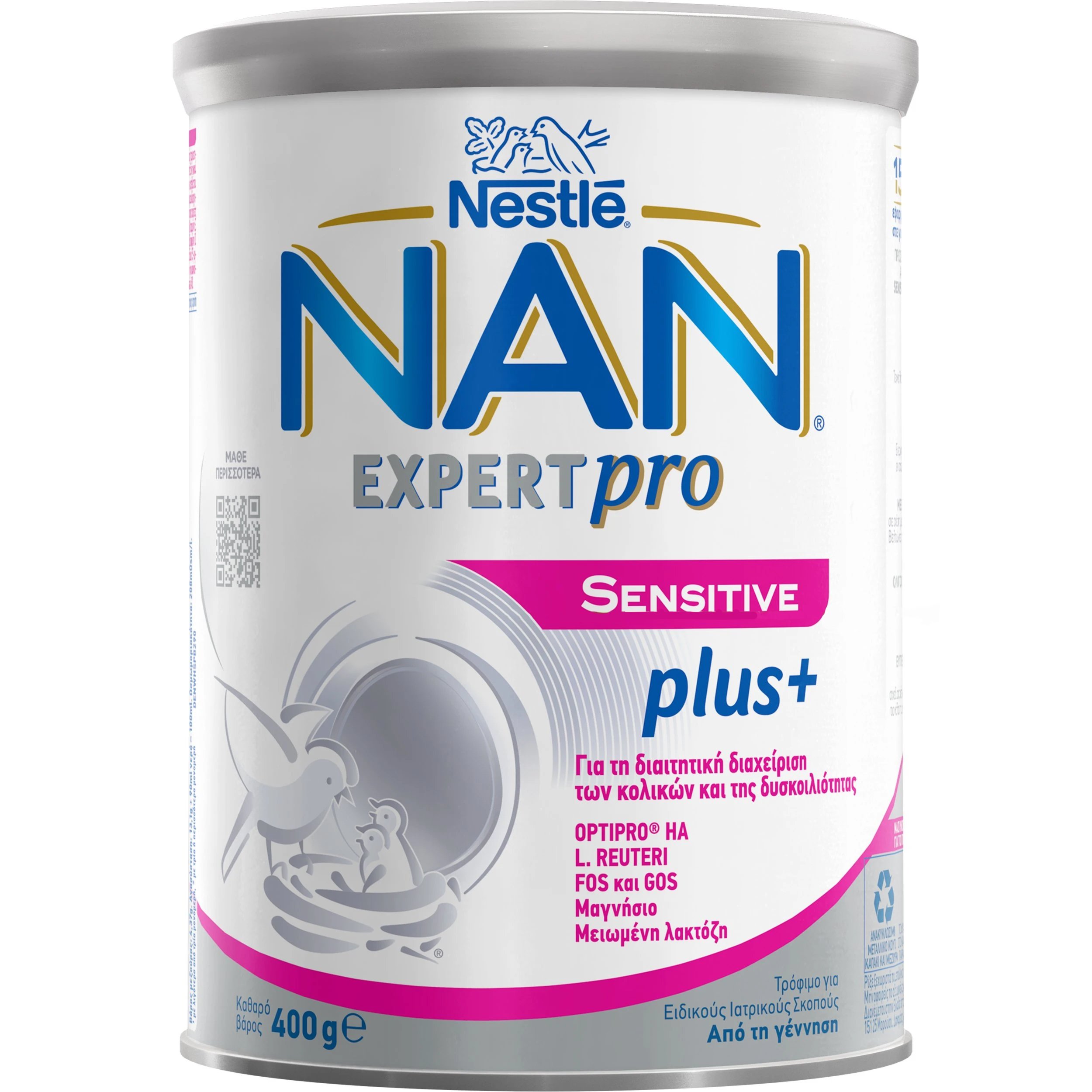 Nestle Nestle NAN Expert Pro Sensitive Plus Γάλα σε Μορφή Σκόνης για τη Διαιτητική Διαχείριση των Κολικών & της Δυσκοιλιότητας από τη Γέννηση 400g
