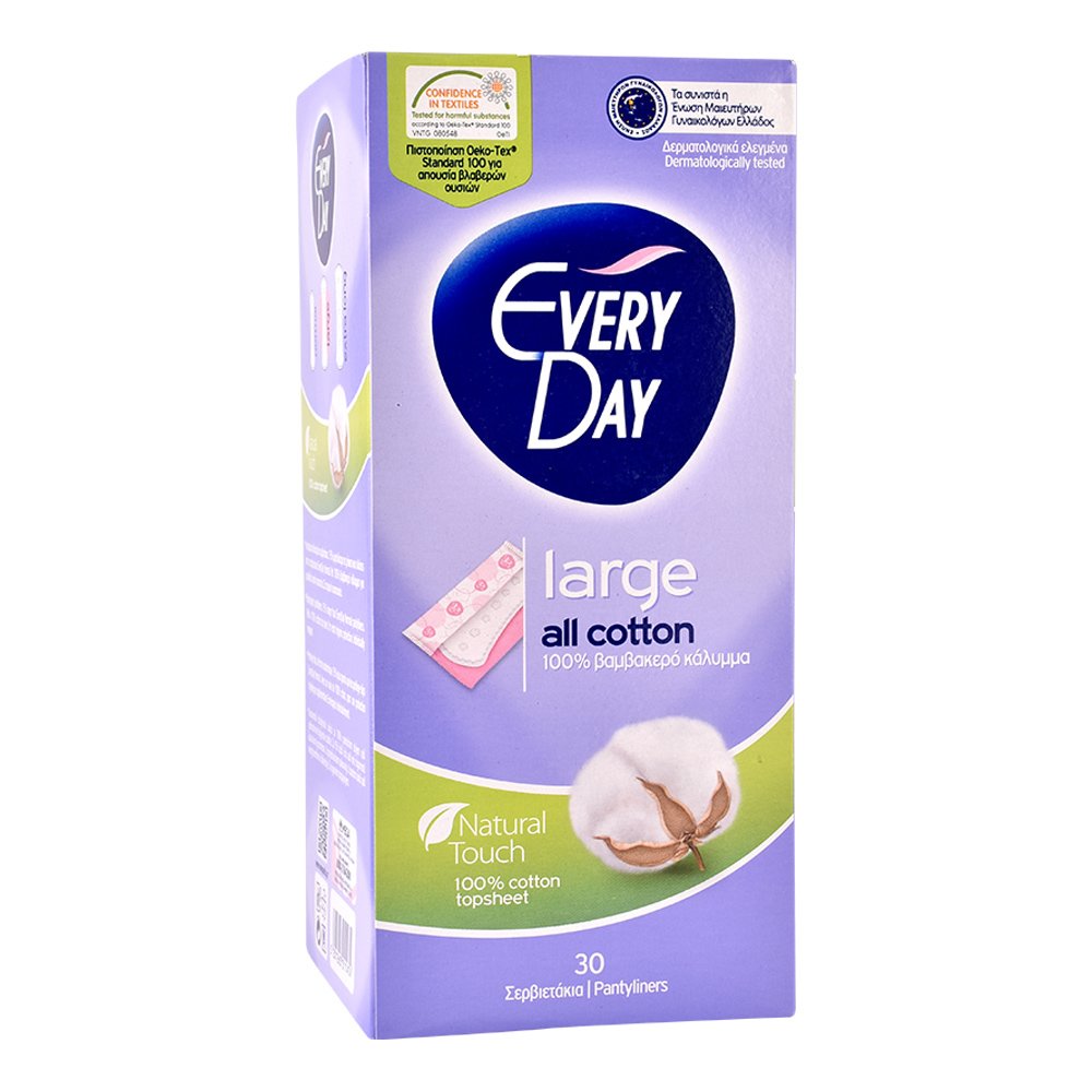 Every Day All Cotton Large Ανατομικά Σερβιετάκια με Βαμβακερό Κάλυμμα 30 Τεμάχια