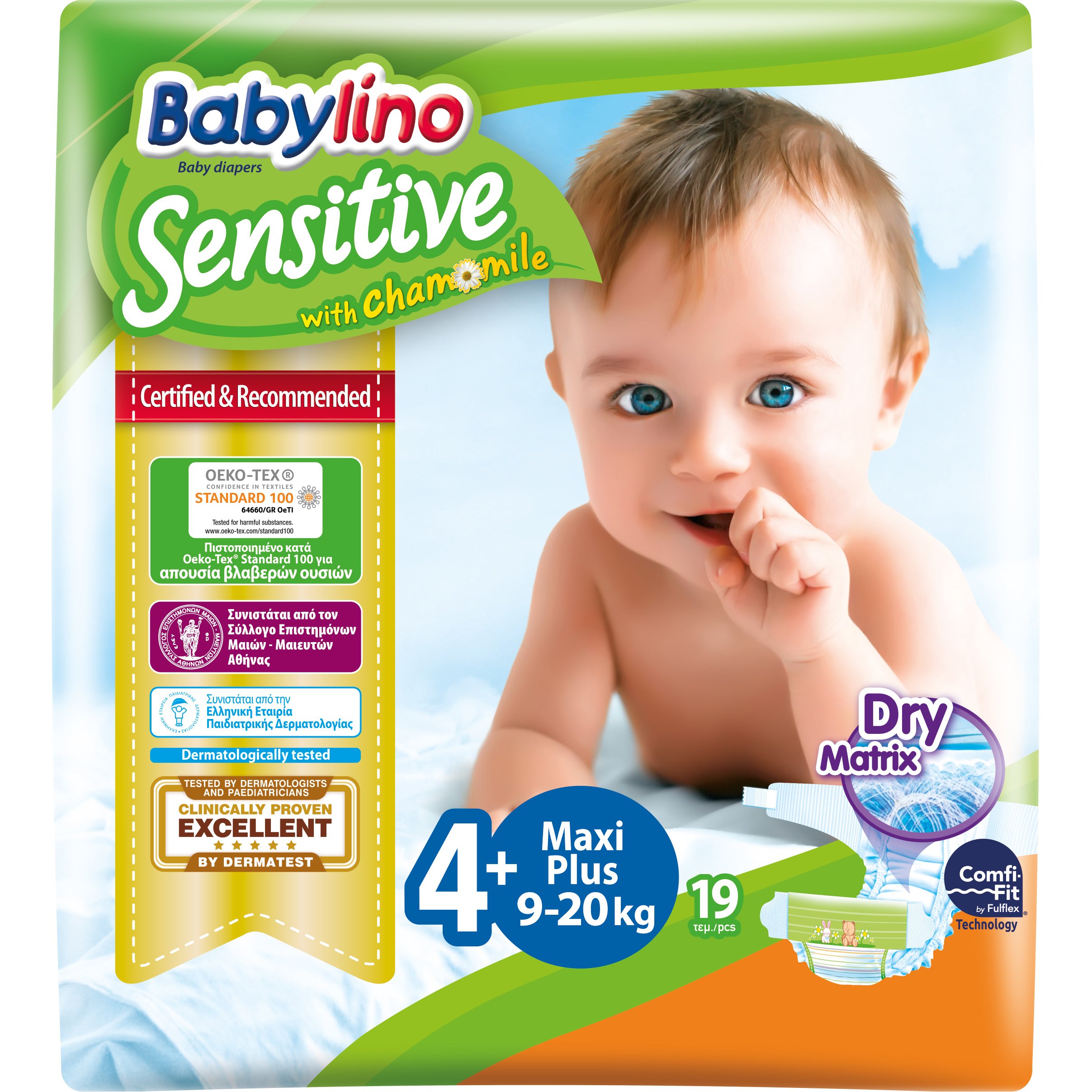 Babylino Sensitive Carry Pack Maxi Plus Νο4+ (9-20kg) 19 Πάνες