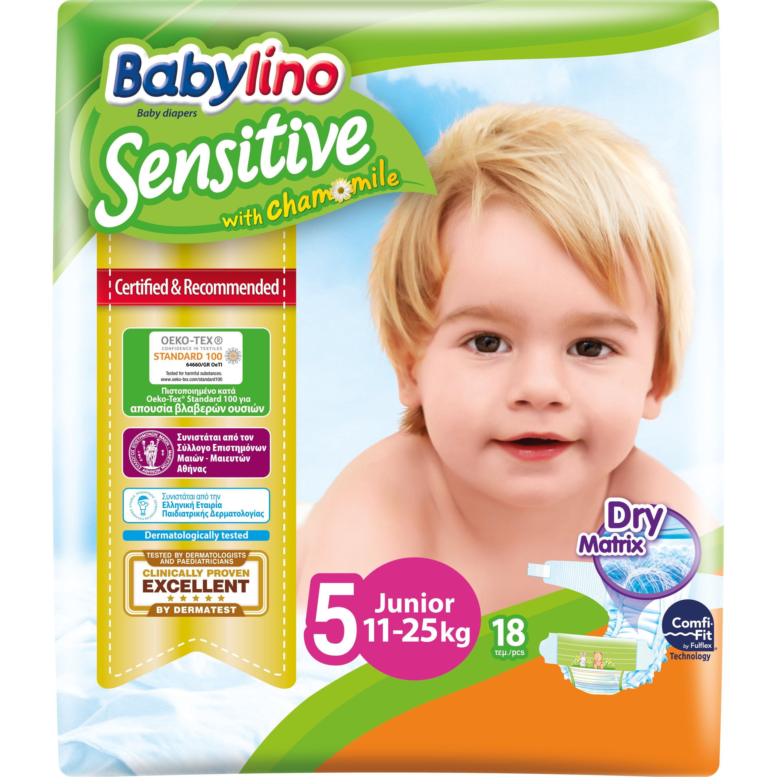 Babylino Sensitive Carry Pack Junior Νο5 (11-25kg) 18 Πάνες